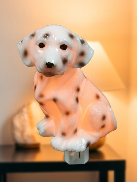 Porcelain Dog Night Light with Gift Box